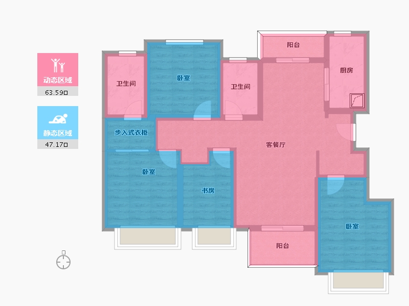 四川省-成都市-智慧云城-97.22-户型库-动静分区