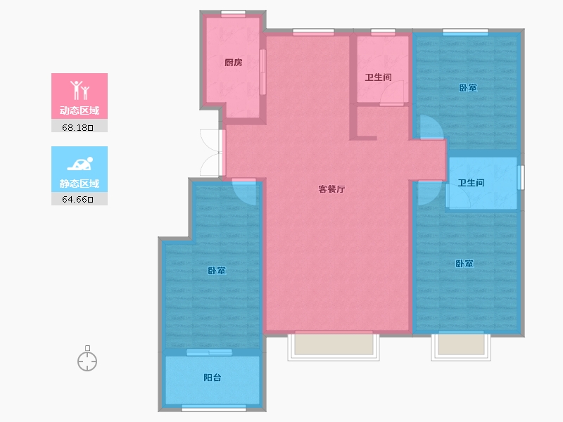 山东省-东营市-天悦华府-120.00-户型库-动静分区