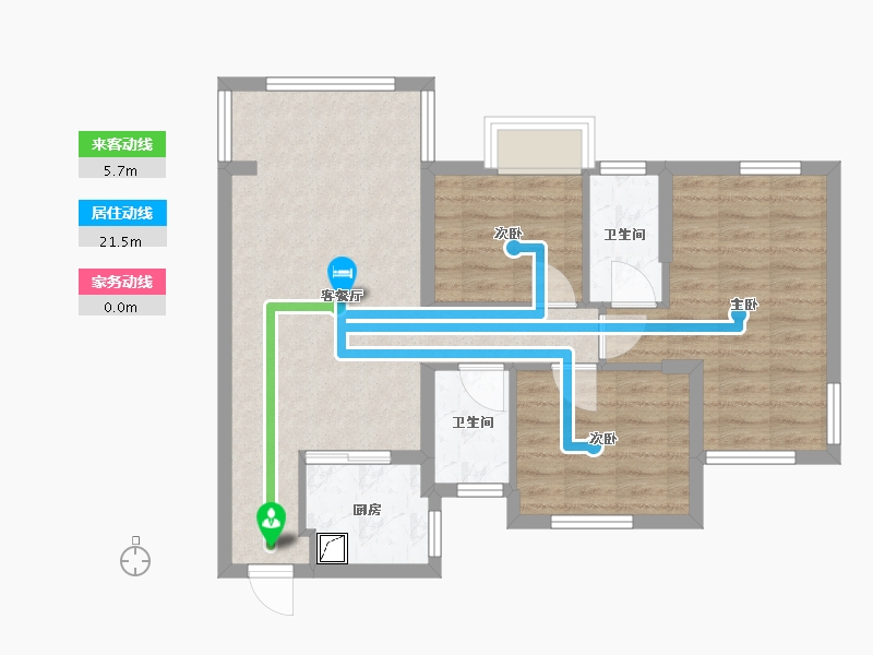 福建省-福州市-别院105-73.31-户型库-动静线