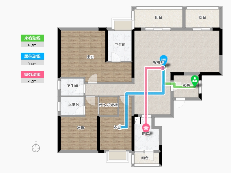 湖北省-恩施土家族苗族自治州-滨江壹号-123.41-户型库-动静线