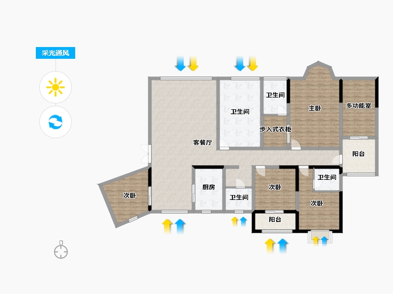 陕西省-商洛市-江南世纪城-199.75-户型库-采光通风