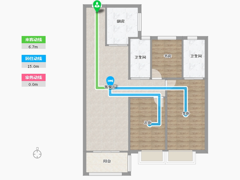 云南省-昆明市-融创微风十里-88.00-户型库-动静线