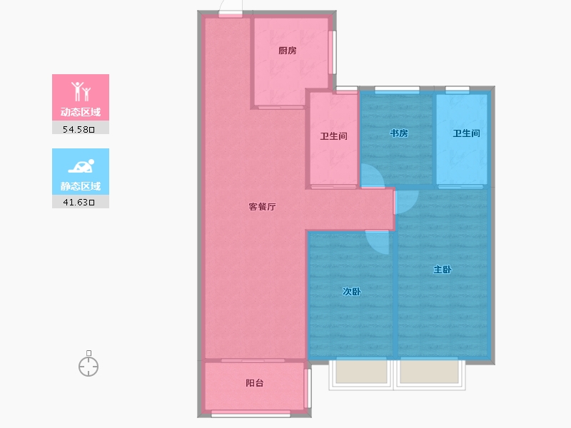 云南省-昆明市-融创微风十里-88.00-户型库-动静分区