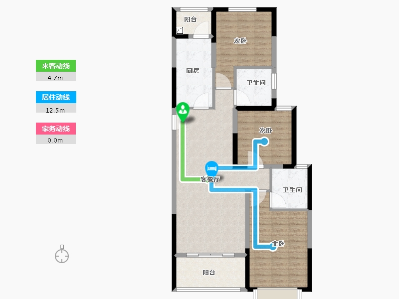 湖北省-鄂州市-恒大-98.05-户型库-动静线