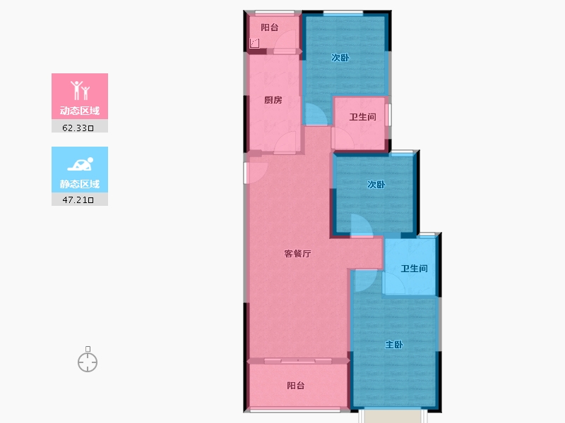 湖北省-鄂州市-恒大-98.05-户型库-动静分区