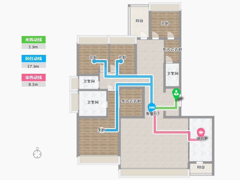 四川省-成都市-保利天悦-191.46-户型库-动静线