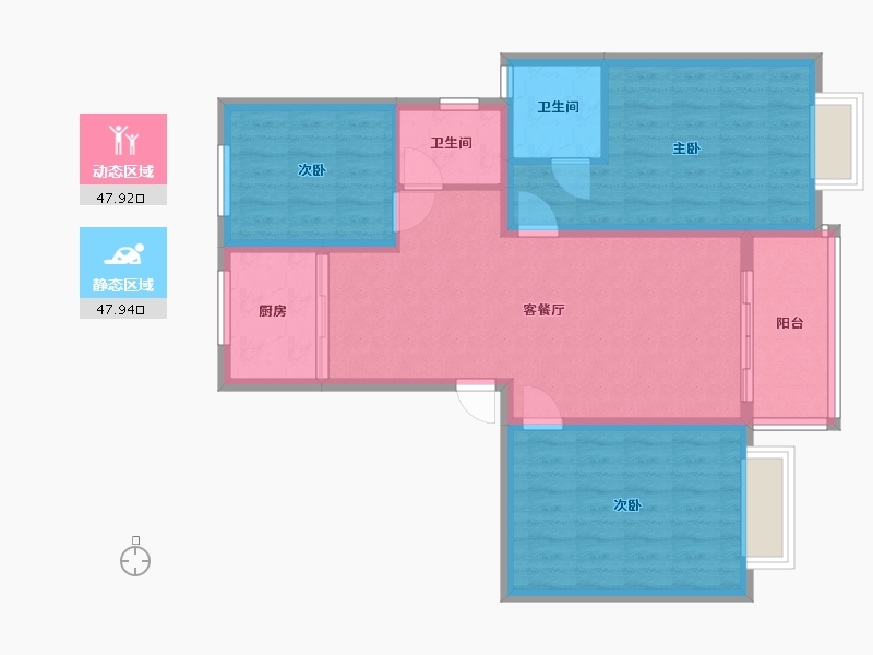 山西省-运城市-吉尔特悦府-86.03-户型库-动静分区