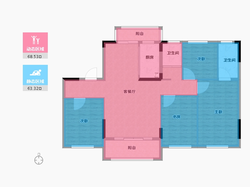 浙江省-绍兴市-新昌西江月-120.01-户型库-动静分区