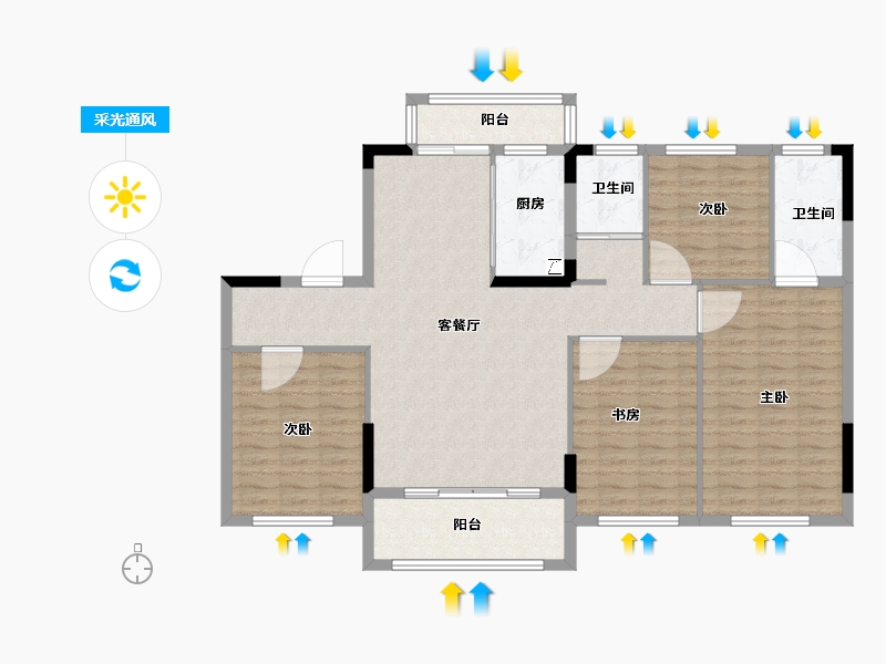 浙江省-绍兴市-新昌西江月-120.01-户型库-采光通风