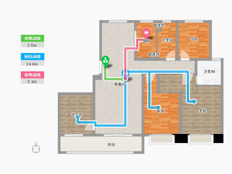 江苏省-常州市-常州金茂府(建设中)-111.46-户型库-动静线