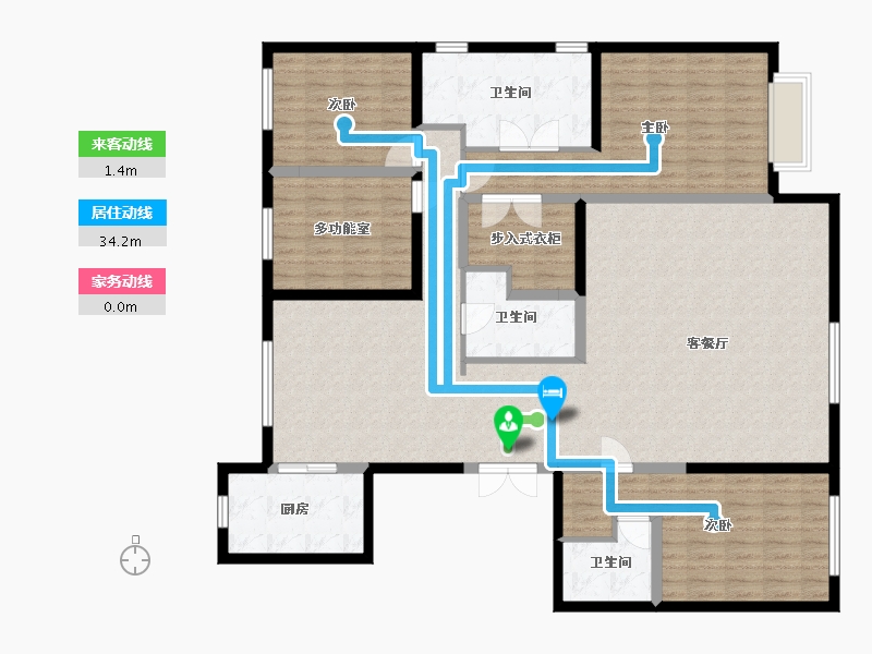 北京-北京市-中粮天恒·天悦壹号-161.05-户型库-动静线