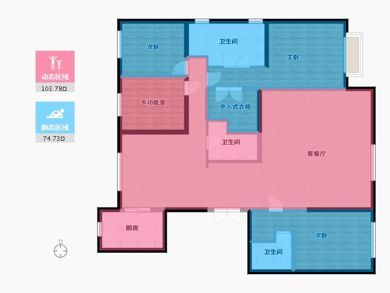 北京-北京市-中粮天恒·天悦壹号-161.05-户型库-动静分区