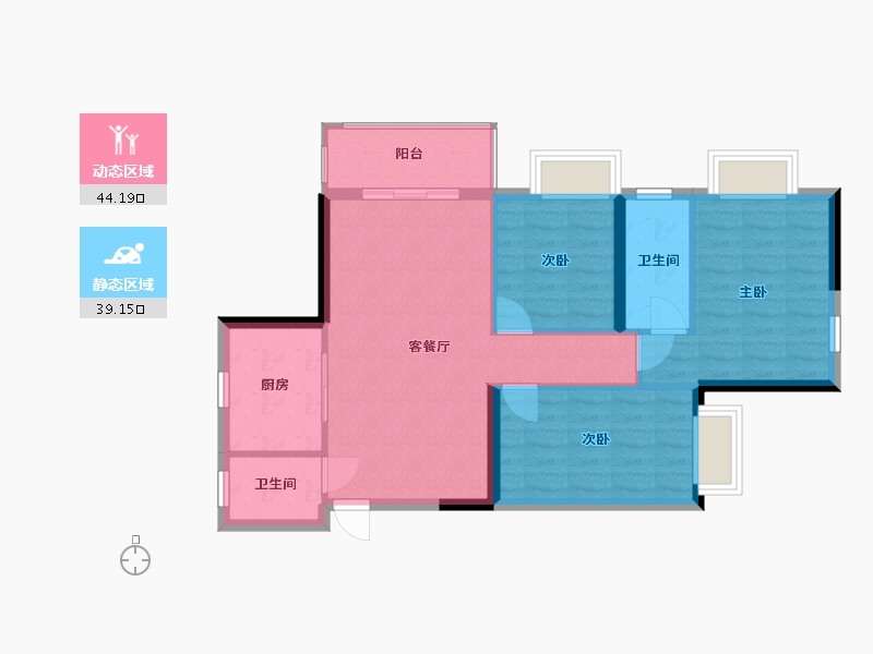 广西壮族自治区-南宁市-亿鼎温岭华府-75.19-户型库-动静分区