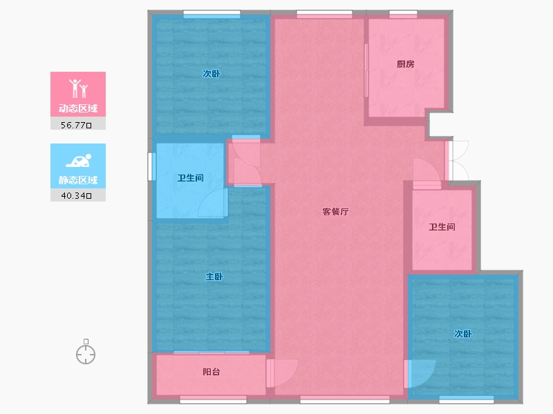 北京-北京市-未来金茂府-87.03-户型库-动静分区