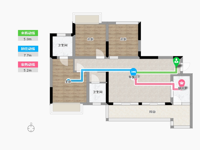 四川省-成都市-缤纷翡翠湾-80.65-户型库-动静线