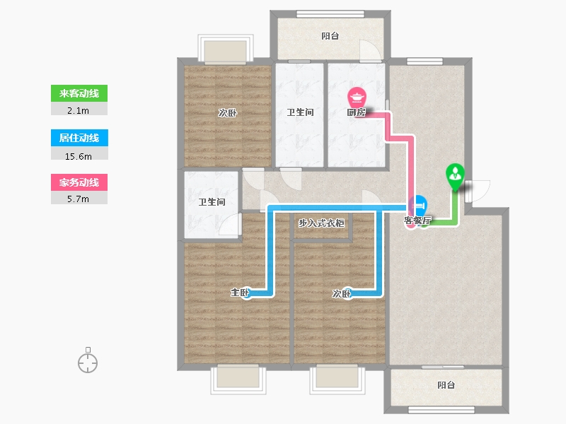 安徽省-合肥市-奥林花园-120.55-户型库-动静线