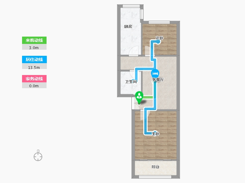 浙江省-杭州市-采荷东区-49.72-户型库-动静线