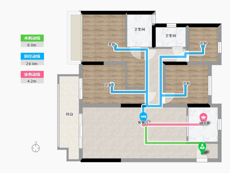 河南省-濮阳市-中梁壹号院-95.39-户型库-动静线