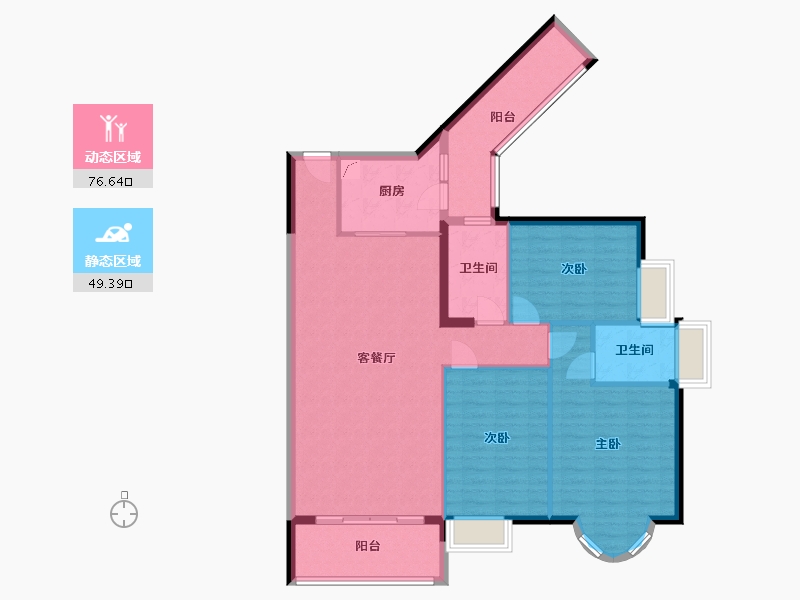 福建省-泉州市-万盛凤凰城-114.31-户型库-动静分区