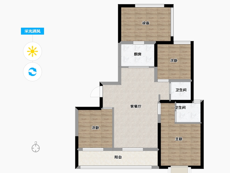 甘肃省-天水市-佳澜悦四季-97.01-户型库-采光通风