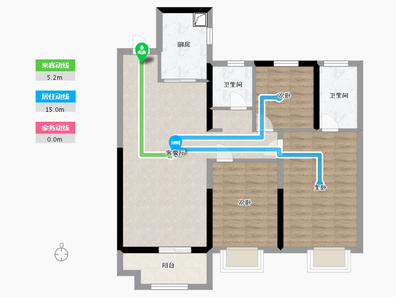 陕西省-西安市-旭辉国悦府-85.00-户型库-动静线