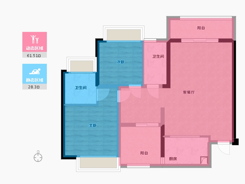 广东省-佛山市-文华-79.99-户型库-动静分区