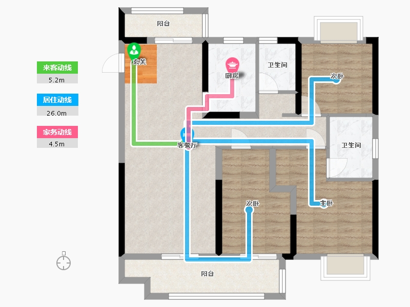 湖北省-襄阳市-金科观天下-90.90-户型库-动静线