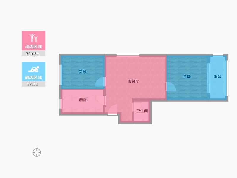 上海-上海市-绿川小区-52.00-户型库-动静分区