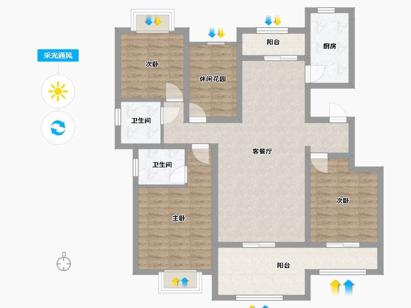 广西壮族自治区-来宾市-象州温泉城-105.94-户型库-采光通风