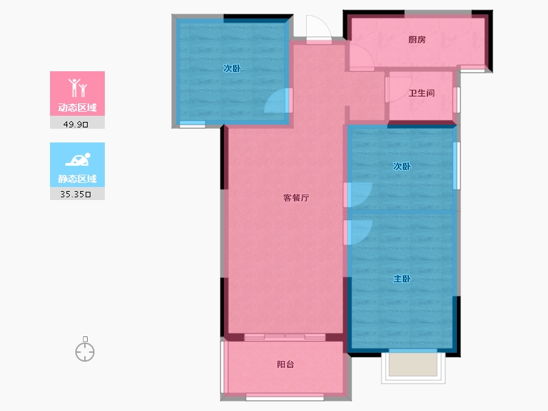 河南省-漯河市-光明水岸-76.13-户型库-动静分区