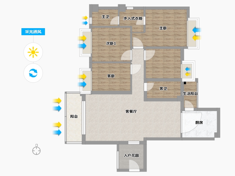 广西壮族自治区-梧州市-嘉洋外滩一号-103.28-户型库-采光通风