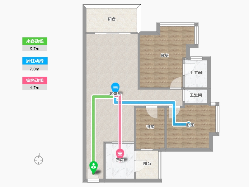 广东省-中山市-汇星豪庭-78.00-户型库-动静线