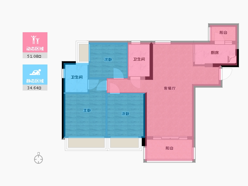 广东省-广州市-合景花漫里-76.00-户型库-动静分区