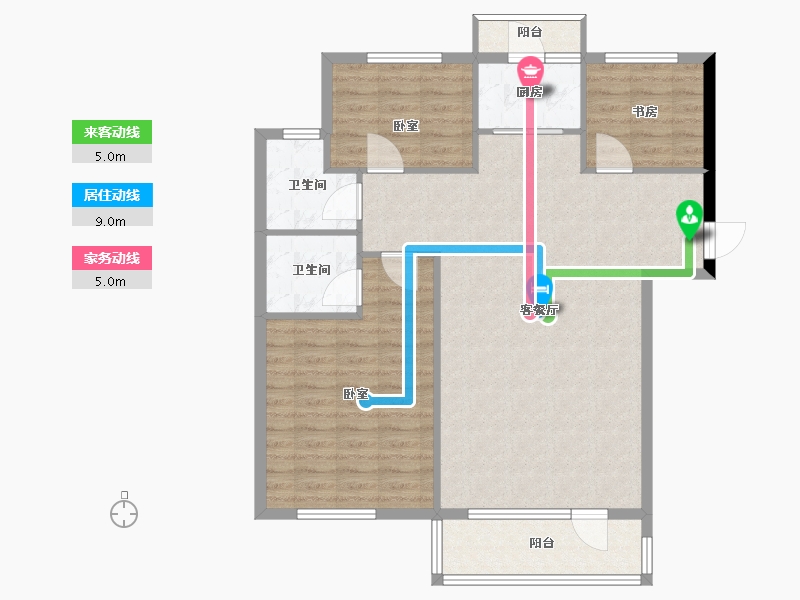 辽宁省-阜新市-阳光水岸-98.46-户型库-动静线