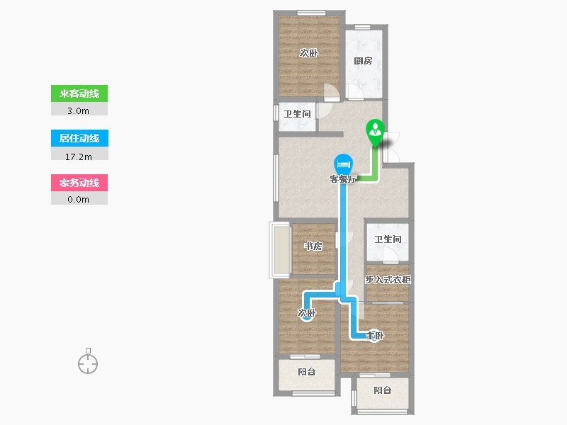 江苏省-徐州市-恒华新都汇-98.57-户型库-动静线