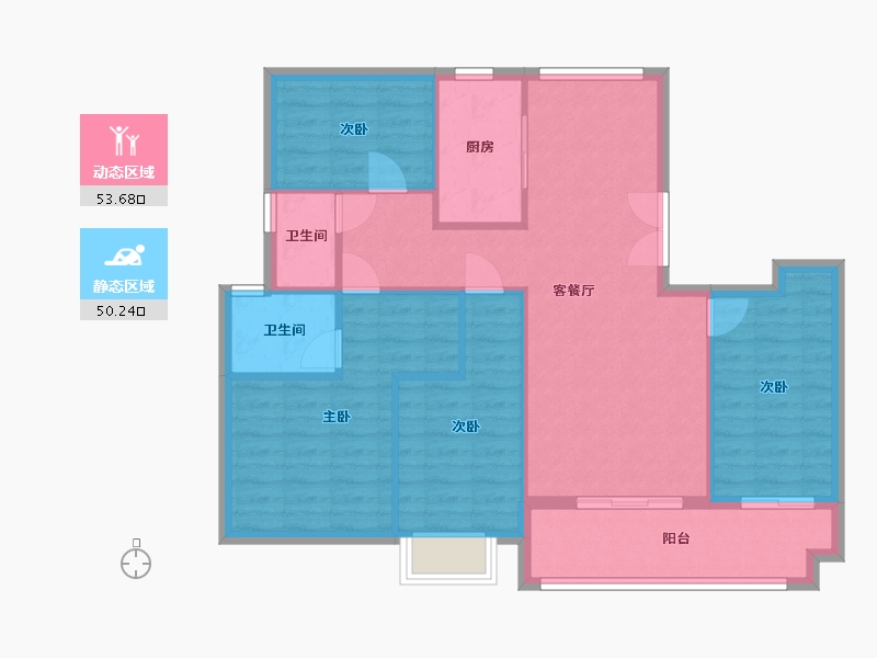 江西省-宜春市-江旅幸福城-94.41-户型库-动静分区