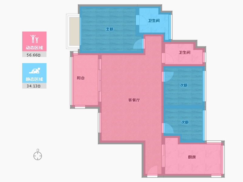 广东省-深圳市-深房传麒尚林-80.00-户型库-动静分区