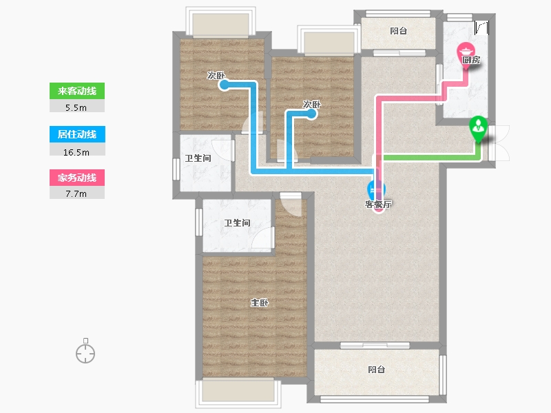 江西省-吉安市-紫金凤凰城-105.00-户型库-动静线