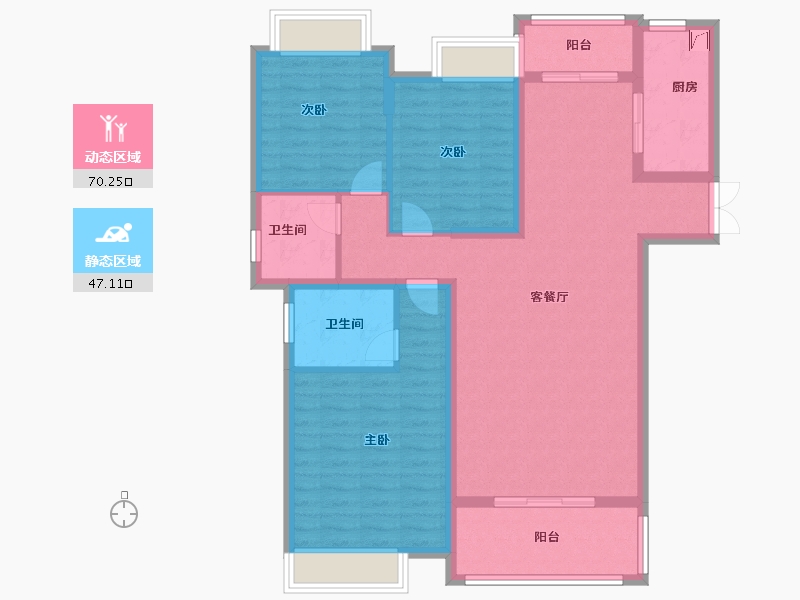 江西省-吉安市-紫金凤凰城-105.00-户型库-动静分区