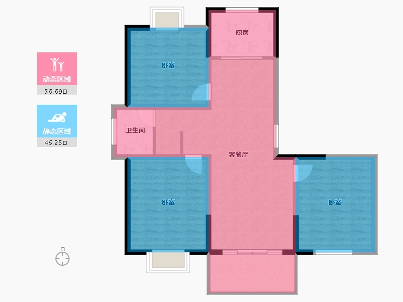 江苏省-盐城市-盐海·琥珀湾-92.99-户型库-动静分区