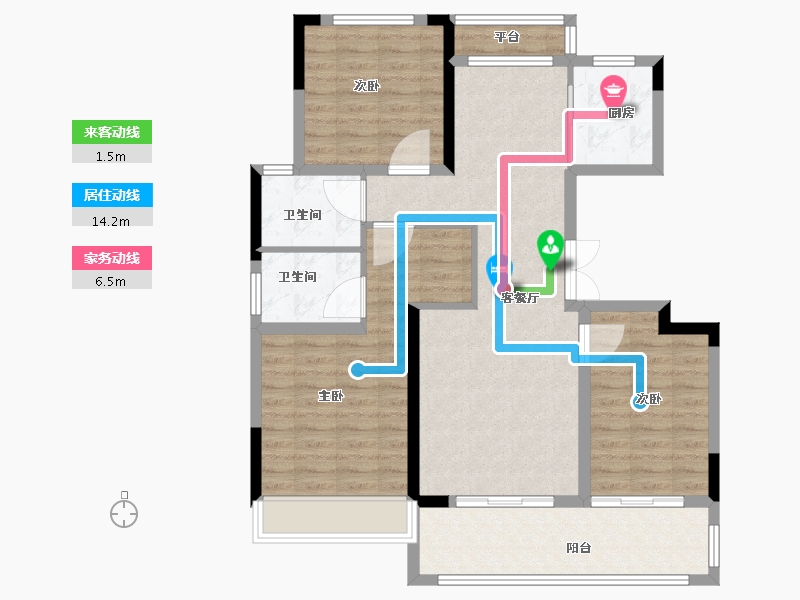 安徽省-亳州市-京城华府-97.01-户型库-动静线