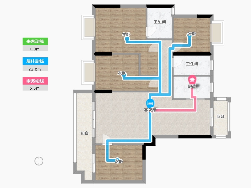 湖北省-咸宁市-迎宾新城-112.89-户型库-动静线