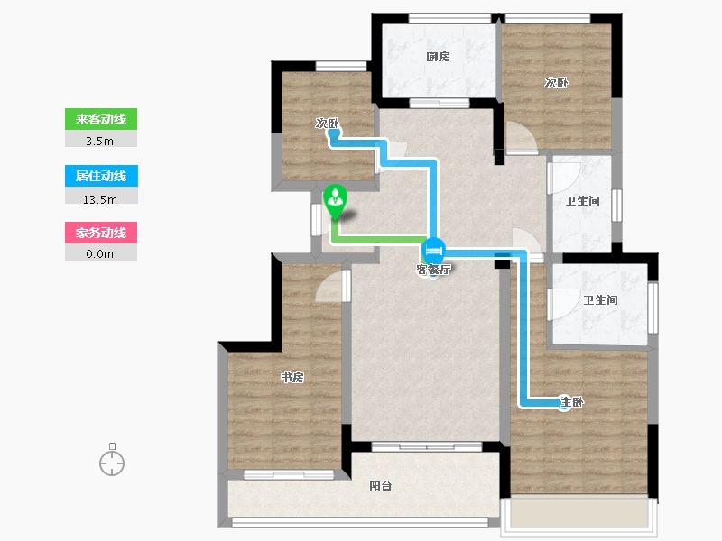 河南省-郑州市-天伦城二期-100.10-户型库-动静线