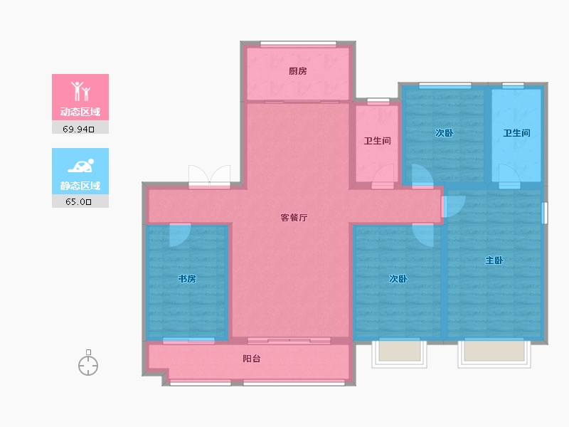 山东省-济南市-金汇・瀚玉城-121.38-户型库-动静分区