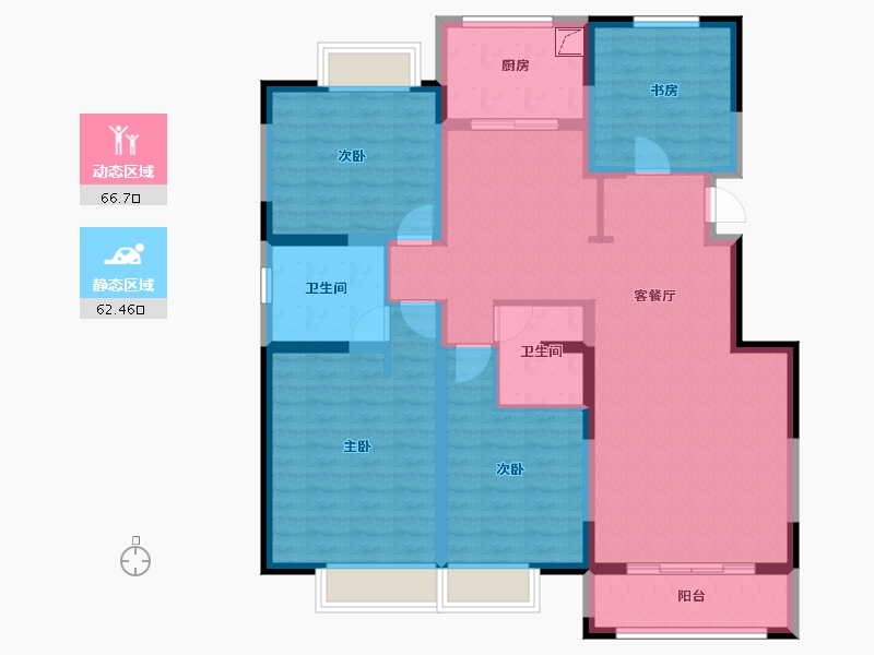 云南省-昆明市-溪麓南郡-115.01-户型库-动静分区