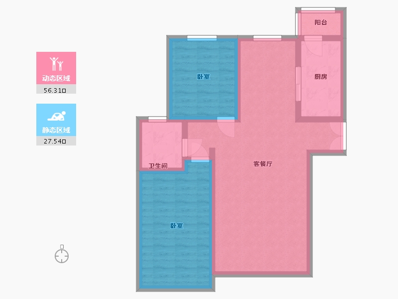 河北省-秦皇岛市-金梦海湾1号-74.61-户型库-动静分区