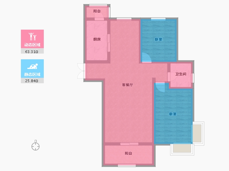 河北省-秦皇岛市-金梦海湾1号-79.09-户型库-动静分区