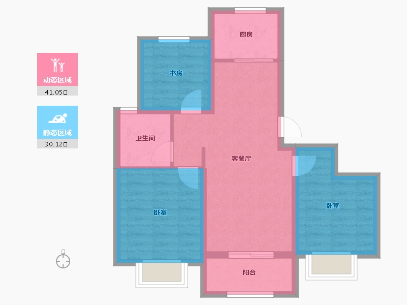 山东省-济南市-中建锦绣首府-62.85-户型库-动静分区