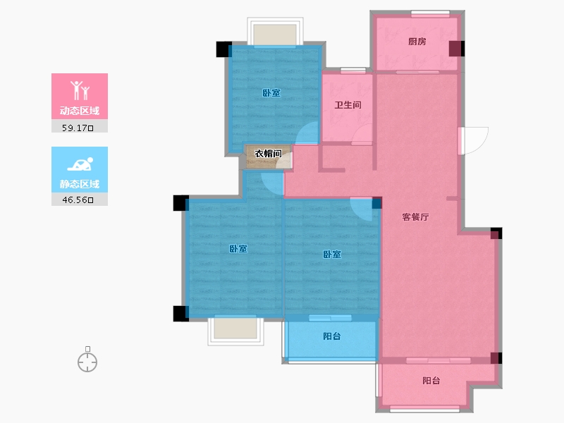 安徽省-淮南市-壹代城-97.05-户型库-动静分区