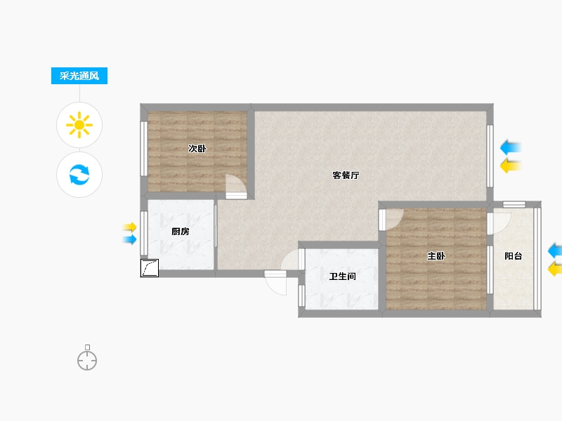 山东省-潍坊市-华实小区-80.30-户型库-采光通风